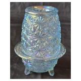 L.E. Smith Daisy & Button Iridescent Fairy Lamp