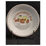 Vintage Hankook Strawberry Pie Recipe Pie Plate