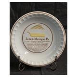 Vintage Winley Lemon Meringue Recipe Pie Plate
