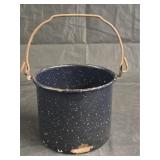 Dark Blue Pot/Pail w/Some Speckling