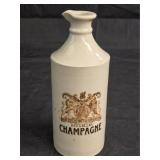 Vintage French Stoneware Adv. Champagne Bottle