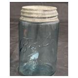 Rare Triple "L" Aqua Blue Ball Mason Jar