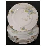 Set of 6 Jean Pouyat Limoges Dessert Plates