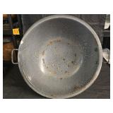 Large Grey Enamelware Mixing Bowl w/Handles