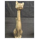 Large Vintage Mid Century Modern Brass Cat