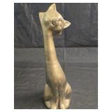 Large Vintage Mid Century Modern Brass Cat