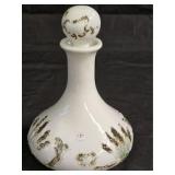 Antique Victorian Milk Glass Barber Bottle