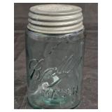 Rare Triple "L" Aqua Blue Ball Mason Jar