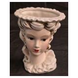 Vintage Lefton Lady Head Planter - Victorian