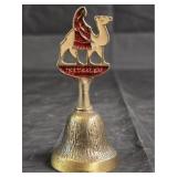 Vintage Brass Souvenir Bell from Jerusalem