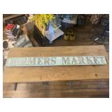 Wood 'Farmers Market' Sign
