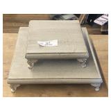Pair of Metal Footed Display Stands