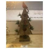 Wood Christmas Tree Birdhouse