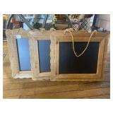 3 Wood Framed Chalk Boards
