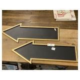 Pair of Metal Hanging 'Arrow' Signs