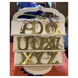 Lot of Assorted Metal 'Letter' Ornaments