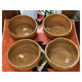 Set of  4 Rattan Baskets