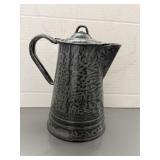 Grey Graniteware Vintage Coffee Pot