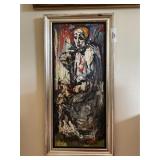 Expressionist Painting on Board