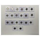 20 Various Dated Buffalo Nickles