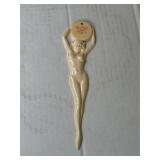 Nude Lady Evansville Advertising Letter Opener