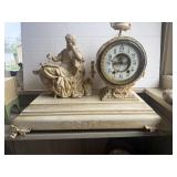 Vintage Ansonia Style Metal Mantel Clock