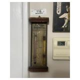 Vintage 19th Century Cottage Barometer/Thermometer