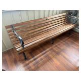 Old Cast Iron & Wood RR Bench