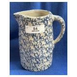Blue & White Stoneware Pitcher