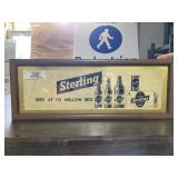 Framed Sterling Beer Ad