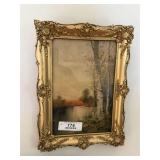 Watercolor Behind Glass