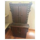 Child's Antique Step Back Cupboard