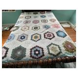 Grandmother's Flower Garden Hexagon Quilt