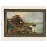 Antique Oil Painting on Canvas