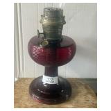 Aladdin 'Beehive' Ruby Red Kerosene Lamp