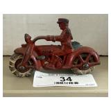 Cast Iron Cop on Motorcycle