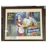 Sterling Beer Advertising Framed