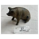 Vintage Cast Iron Pig Bank