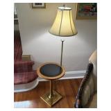 Quality Leather Top Table Lamp Combo