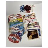 Box of Old Travel Stickers