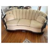 Vintage Channel Back Sofa & Arm Chair