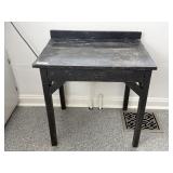 Distressed Black Wood Work Table