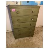 Painted Five-Drawer Chest
