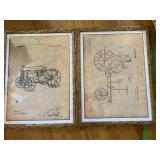 2 Framed Tractor Design Application Prints