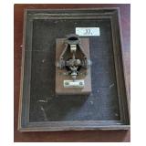 Framed Vintage J-38 Telegraph Key