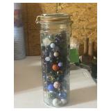 3 Jars of Vintage Collectible Marbles