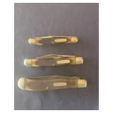 Lot of 3 Old Timer Schrade Collector's Knives