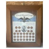 Collectible Framed 'Lincoln Memorial Coinage'