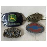 4 Collectible Belt Buckles