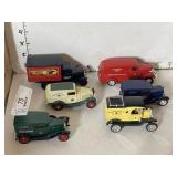 Lot of 6 Small Collectible Ertl Replica Cars